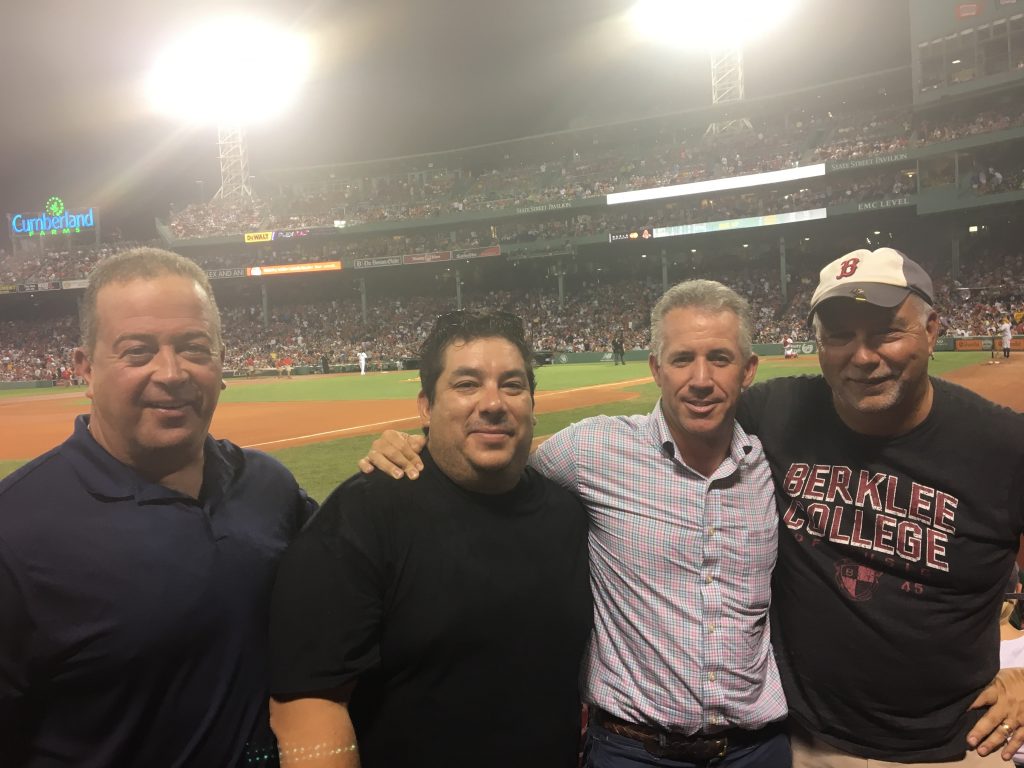 (Pictured L to R) Van Gikas of Tishman Construction, Frank Valdes of Dimella Shaffer, Steve Schneider of Officeworks and Kevin Anderson of Berklee College of Music.