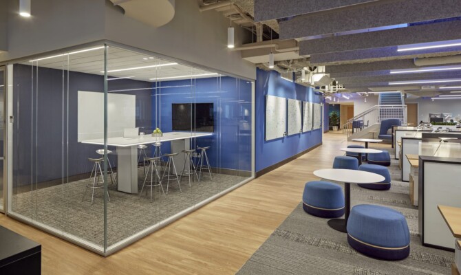 Analog Garage open work space design